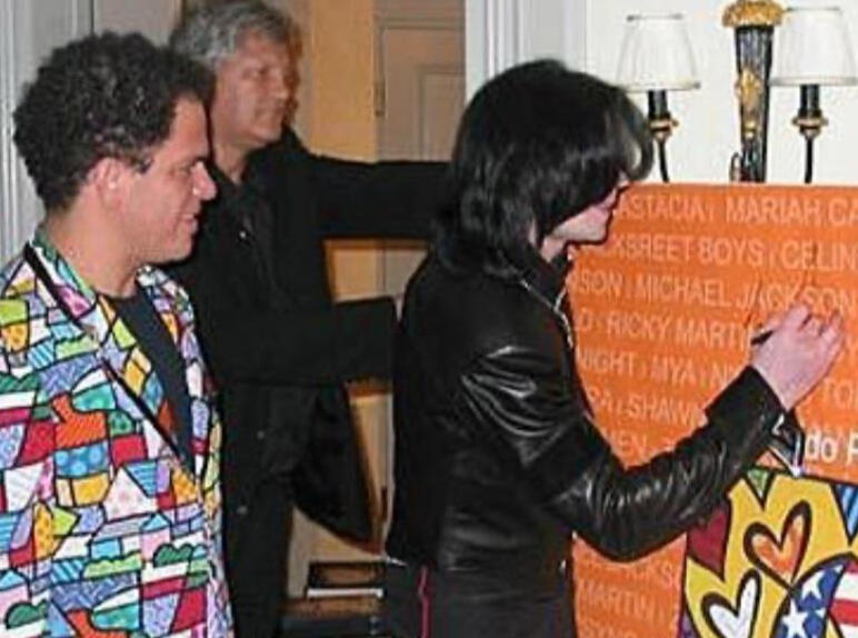 Britto Romero with Michael Jackson & Dieter Wiesner